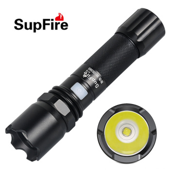 SupFire 5 modos mini linterna led luz 7W usb linterna USB led linterna táctica autodefensa linternas